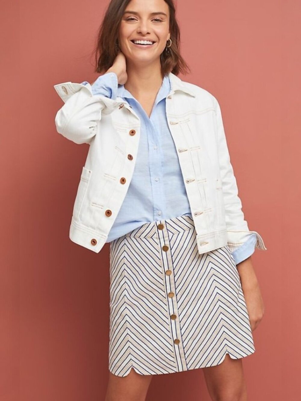 NWT Anthropologie Striped Mini Skirt by ISLA MAUDE